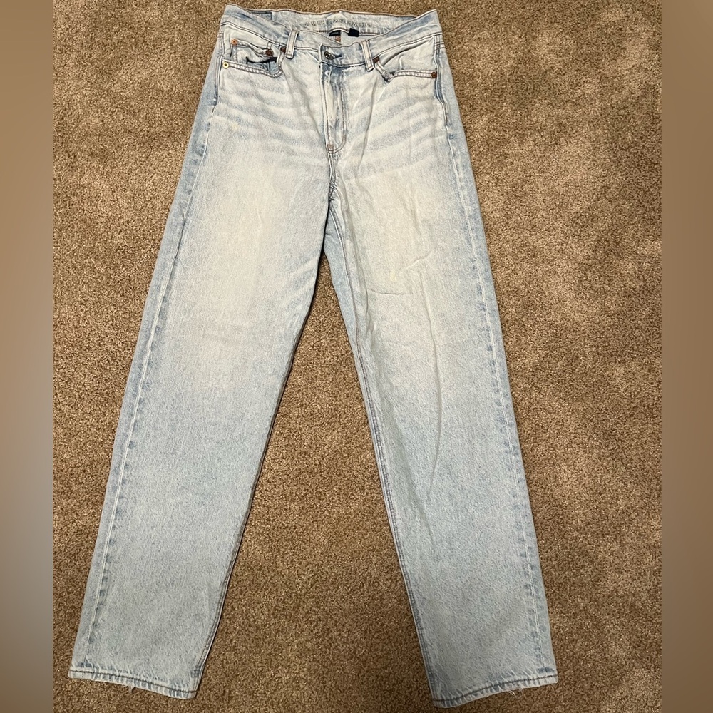 American eagle highest rise baggy straight jeans